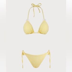 NWT Yellow Plaid Bikini Set by Samiol